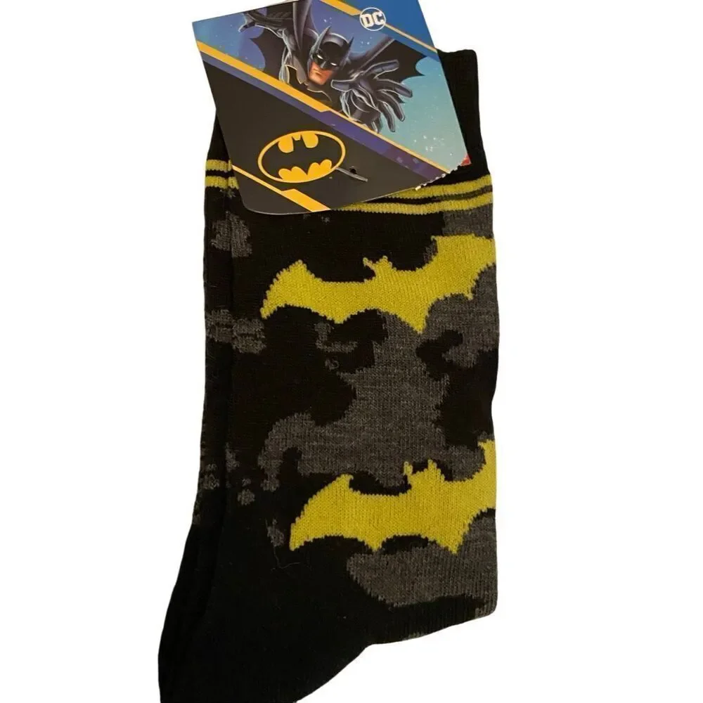 DC Comics Batman Men’s Crew Socks 2-Pack Size 8–12-Unisex NWT